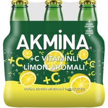Akmina +C Vitaminli Limon Aromalı Maden Suyu 6X200 ml * 6 Adet