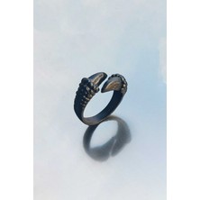 Trend Collection Kartal Pençesi Model Ayarlanabilir Siyah Erkek Yüzük