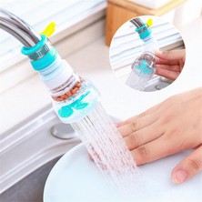 Rena Su Tasarrufu Sağlayan Pervaneli Musluk Ucu Pratik Kullanışlı Plastik Renkli Oynar Başlık 360 Derece