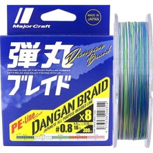 Major Craft Dangan 8x Ip Misina Pe 0.8 0.10MM 16LB/6.9KG 300MT Multi