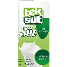 Teksüt %3 Yağlı Süt 1 lt x 6 Adet