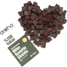 Aroha Bitter Tatlandırılmamış Şekersiz Glutensiz Vegan Çikolata Kuvertürü 500 gr
