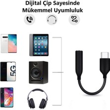 Newpole Type C To 3.5mm Kulaklık Adaptörü Samsung S22 S21 Için Type C To 3.5mm Newpole Dac Çipli Dijital Dönüştürücü Kulaklık Adaptörü Samsung Galaxy S22 S21 S20 S10 Apple iPad Pro Uyumlu