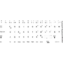 Aogo F Klavye Stiker Türkçe Klavye Yapışkan Harf Turkish F Keyboard Sticker Beyaz F Klavye Sticker