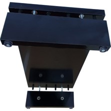 Wooden Gold Oyuncu Monitörleri Için 17 cm Yükseklikte Stand Siyah 60 cm x 29 cm Üst Tablalı