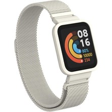 Nezih Case Xiaomi Mi Watch Lite Uyumlu Hasır/örgü Metal Kordon ve Kasa Koruyucu