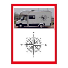 Eyba Sticker Pusula Sticker 25X25CM 1 Adet Oto Sticker - Kamp Karavan Sticker