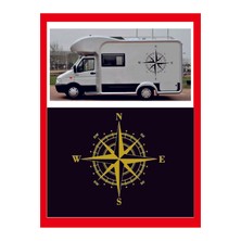 Eyba Sticker Pusula Sticker 45X45CM 1 Adet Oto Sticker - Kamp Karavan Sticker Pusulatek