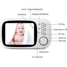 Nefertiya Baby Monitor - Gece Görüşlü Oda Sıcaklığı Kontrollü Bebek Video Kamerası