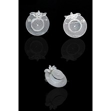 Doğan Silver 925 Ayar Gümüş Telkari Şapka Broş