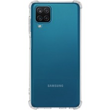 Case World Samsung Galaxy A12 Kapak Kamera Korumalı Antishock Airbag Köşe Korumalı Silikon Şeffaf Kılıf