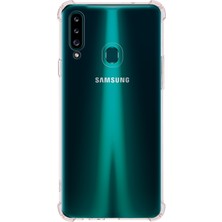 Case World Samsung Galaxy A20S ile Uyumlu Kapak Köşe Korumalı Airbag Antishock Silikon ile Uyumlu Kılıf