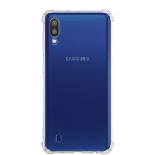 CaseWorld Samsung Galaxy M10 Kapak Antishock Airbag Köşe Korumalı Silikon Şeffaf Kılıf