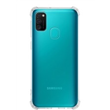 Case World Samsung Galaxy M21 ile Uyumlu Kapak Köşe Korumalı Airbag Antishock Silikon ile Uyumlu Kılıf