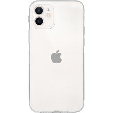 Case World Apple iPhone 12 Mini ile Uyumlu Kapak Kamera Korumalı Tıpalı Şeffaf Silikon ile Uyumlu Kılıf