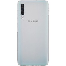 Case World Samsung Galaxy A50 ile Uyumlu Kapak Kamera Korumalı Tıpalı Şeffaf Silikon ile Uyumlu Kılıf