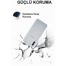 Case World Samsung Galaxy A50 ile Uyumlu Kapak Kamera Korumalı Tıpalı Şeffaf Silikon ile Uyumlu Kılıf