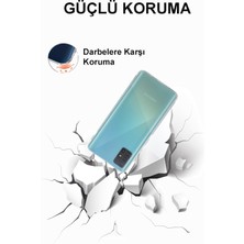 Case World Samsung Galaxy A51 ile Uyumlu Kapak Kamera Korumalı Tıpalı Şeffaf Silikon ile Uyumlu Kılıf