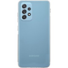 Case World Samsung Galaxy A52 ile Uyumlu Kapak Kamera Korumalı Tıpalı Şeffaf Silikon ile Uyumlu Kılıf