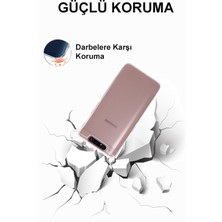 Case World Samsung Galaxy A80 ile Uyumlu Kapak Kamera Korumalı Tıpalı Şeffaf Silikon ile Uyumlu Kılıf