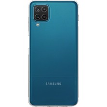 CaseWorld Samsung Galaxy M12 Kapak Kamera Korumalı Tıpalı Şeffaf Silikon Kılıf