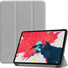 Case 4U Apple iPad Air 10.9 2022 (5.Nesil) Smart Cover Katlanabilir Standlı Tablet Akıllı Kapak Gri