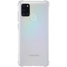 Kzy Samsung Galaxy A21S  Kapak Köşe Korumalı Airbag Antishock Silikon Kılıf