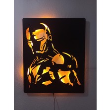 Alda Iron Man LED Işıklı Duvar Tablosu