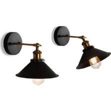 Riolight  Retro Eskitme Mafsallı Hareketli Başlık Aplik Şapka ÇAPI:22CM Not: 1ADET Fiyatıdır