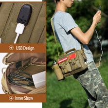 HaiTun USB Molle Askeri Çanta Taktik Messenger Çanta Fanny Kemer Kamp Açık Avcılık Ordu Assault Taktik Sling Sırt Çantası XA675WA | Tırmanma Çantaları (Yurt Dışından)