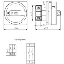Emas PSA016AK241F Pako Emn. Aç-Kapa 16 A 2 Faz (0-1) 90 Der. Buyuk