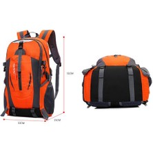 Xhang 50L USB Jack Açık Hiking Spor Trekking Balıkçılık Su Geçirmez Kamp Erkekler ve Kadınlar Çiftler Omuz Çantası Sırt Çantası Dağcılık Çantası Açık Spor Sırt Çantası (Turuncu) (Yurt Dışından)