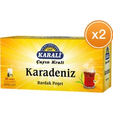 Karali Çay Karadeniz Bardak Poşet Çay 25'li x 2 Paket