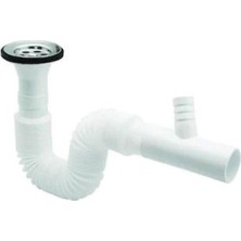 Girist Körüklü Çamaşır Bulaşık Makinası Çıkışlı Lavabo Sifonu 80 Cm