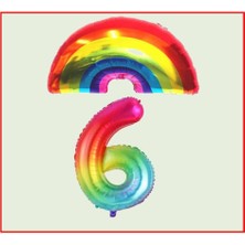 Bal10 Dünyası Gökkuşağı Temalı 6 Yaş Doğum Günü Parti Seti