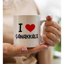 Bk Gift I Love Çanakkale Tasarımlı Beyaz Kupa Bardak
