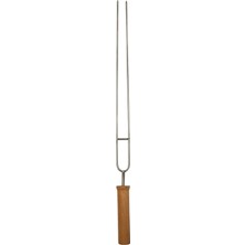 Meaty & Cheesy Çatal Uçlu Ahşap Saplı Barbekü Şişi (62 Cm) - 6 Adet