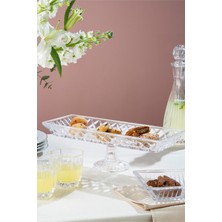 Glamis Cam Kafes Model Ayaklı Sunumluk Beyaz Renk 39,5 cm Uzunluk 15 cm Ebatlı El Yapımı