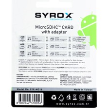 Syrox Mc 16 GB Microsd Adaptörlü Hafıza Kartı