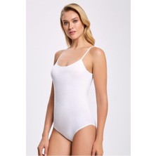 İlke Kadın Likralı Kançalı  İp Askılı Body 248/249  - 3 Adet