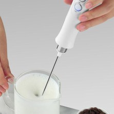 3 In 1 Taşınabilir Şarj Edilebilir Elektrikli Süt Frother Köpük Makinesi El Foamer Yüksek Hızlar Içecek Mikser Kahve Frothing Değnek | Sütlü Anneler(Yurt Dışından)