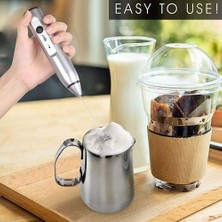 2 Çırpma Makinesi ile Şarj Edilebilir Elektrikli Süt Frother, Kahve, Latte, Cappuccino, Sıcak Çikolata, Dayanıklı Dr | Sütlü Anneler Için El Köpüğü Makinesi(Yurt Dışından)