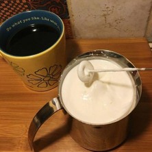 Çift Bahar Çırpma Teli Elektrikli Süt Frother Mutfak Karıştırıcı Standı ile Kolu | Sütlü(Yurt Dışından)