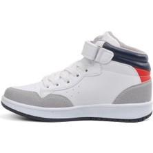 Beverly Hills Polo Club Beyaz Cırt Cırtlı Erkek Çocuk Bilek Boy Sneaker