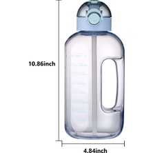 Kkmoon 2Lt Büyük Kapasiteli ve Zaman İşaretli Su Şişesi (Yurt Dışından)