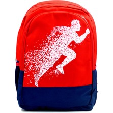 Sentor SN-2010 Laptop Bölmeli Okul Sırt Çantası 2 Bölmeli Kırmızı