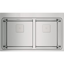 Teka - Zenıt RS15 2b 86 Auto Pro - Ankastre Kumanda Sifonlu Eviye - Paslanmaz Çelik - 86 cm - 115030016