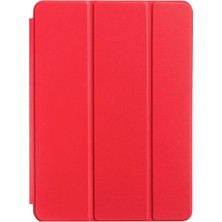 CRESCENT Apple iPad Air 1. Nesil 9.7 Inç (2013) Prime Smart Silikon Case Tablet Kılıfı (A1474-A1475-A1476) Kırmızı