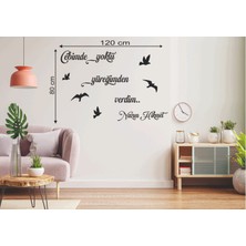 Leylaser 120*80 cm  Cebimde Yoktu Yüreğimden Verdim Ahşap Duvar Yazısı