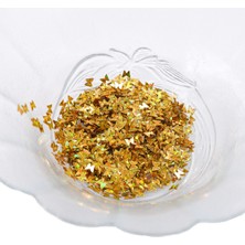 Hobizubi Mini Kelebek Gold Pul Paketi - 5 Gram - Epoksi Süsleme Pulu